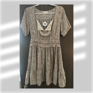 Oddi Boutique Dress • New with Tags (NWT) • Cheetah Print • Size S